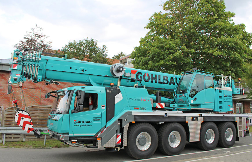 Bernhard Göhl Hoch- und Tiefbau GmbH setzt beim Aufbau von Wandelementen und beim Wohnungsbau auf Grove GMK4090